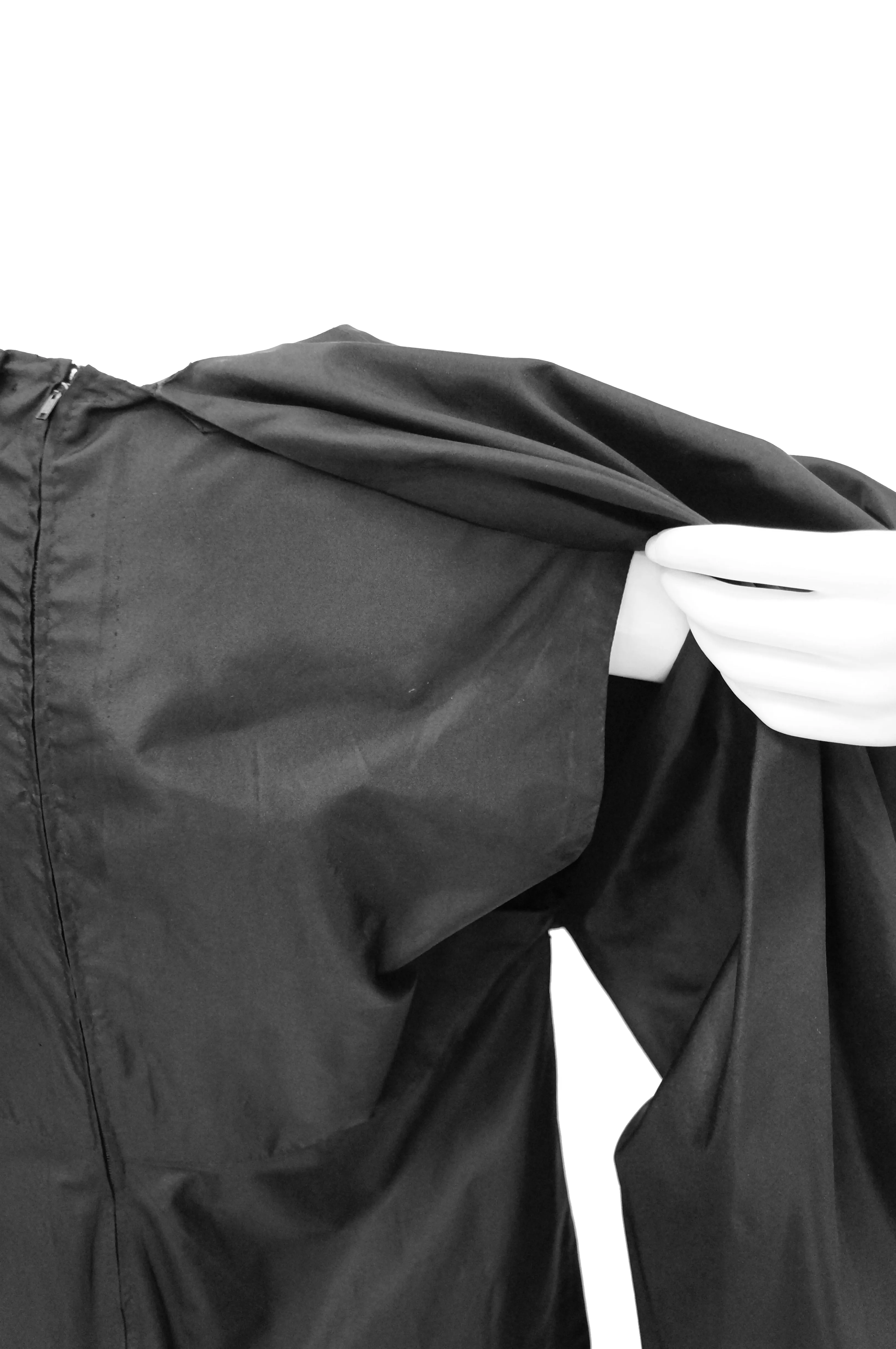 1960s Madame Grès Black Haute Couture Silk "Heavenly Bodies" Dress