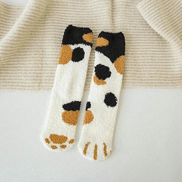 3-Pack: Autumn and Winter Cat Claws Socks