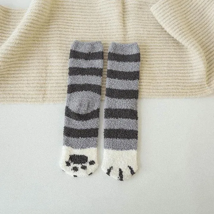 3-Pack: Autumn and Winter Cat Claws Socks