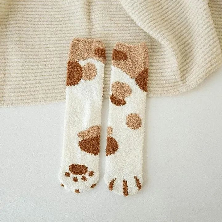 3-Pack: Autumn and Winter Cat Claws Socks