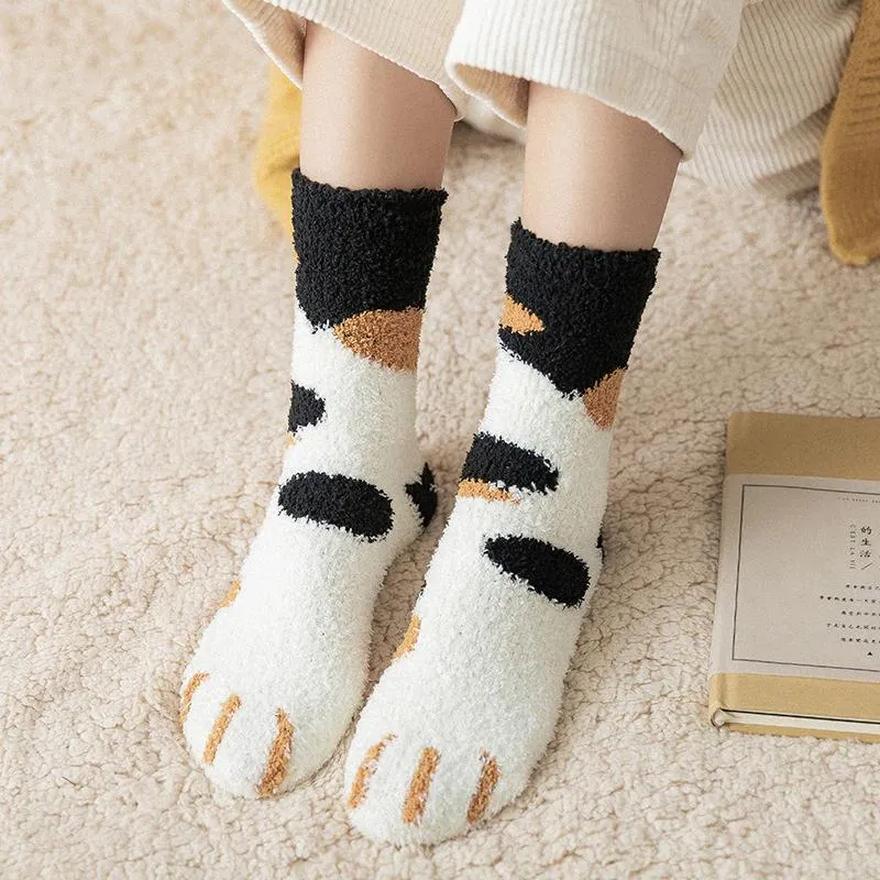 3-Pack: Autumn and Winter Cat Claws Socks