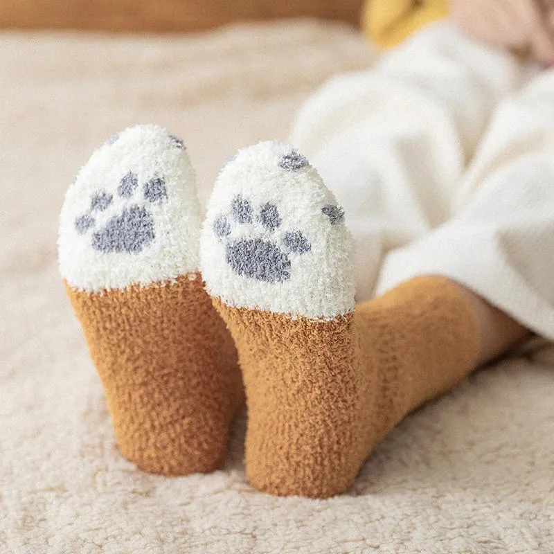 3-Pack: Autumn and Winter Cat Claws Socks