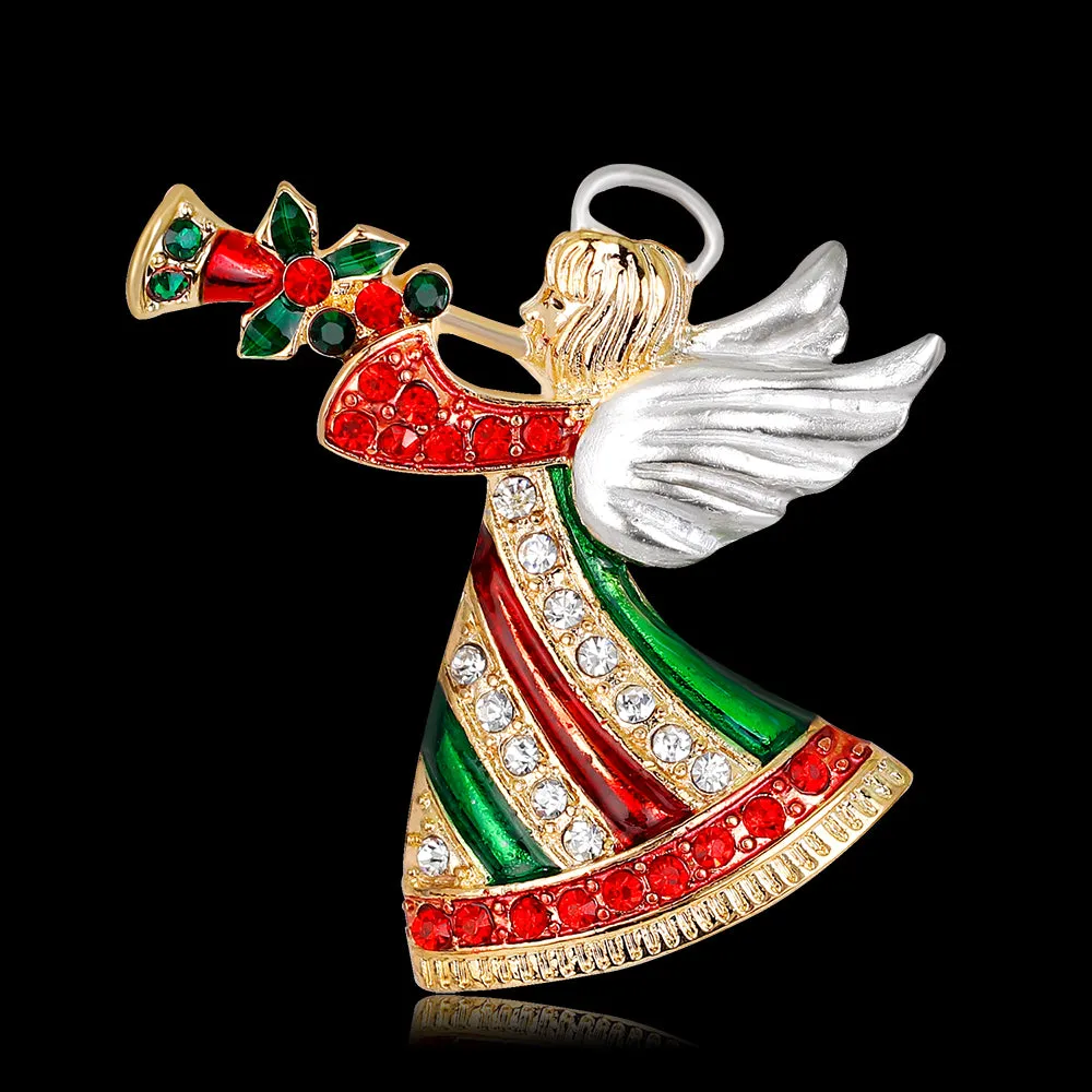 Angel girl Christmas brooch-stylish accessories-perfect holiday gift