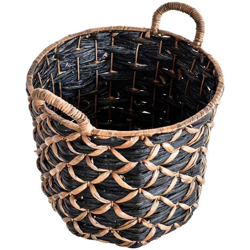 Banana Leaf Basket – Natural & Black – Stylish and Eco-Friendly Storage
