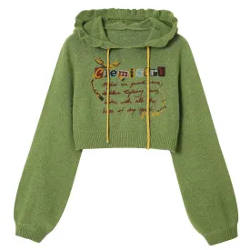 Chemistry Knit Cropped Hoodie