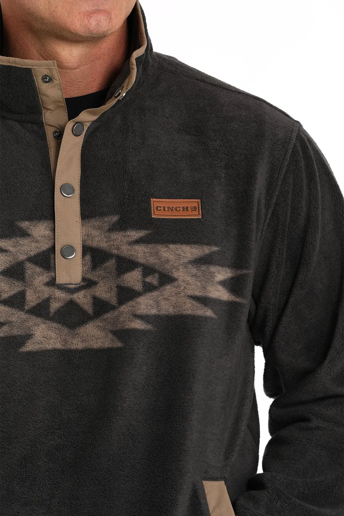 Cinch Mens Fleece Pullover - Charcoal