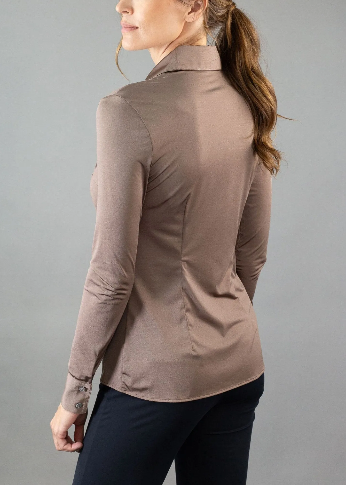 Classic Satin Button Up