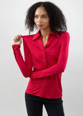 Classic Satin Button Up