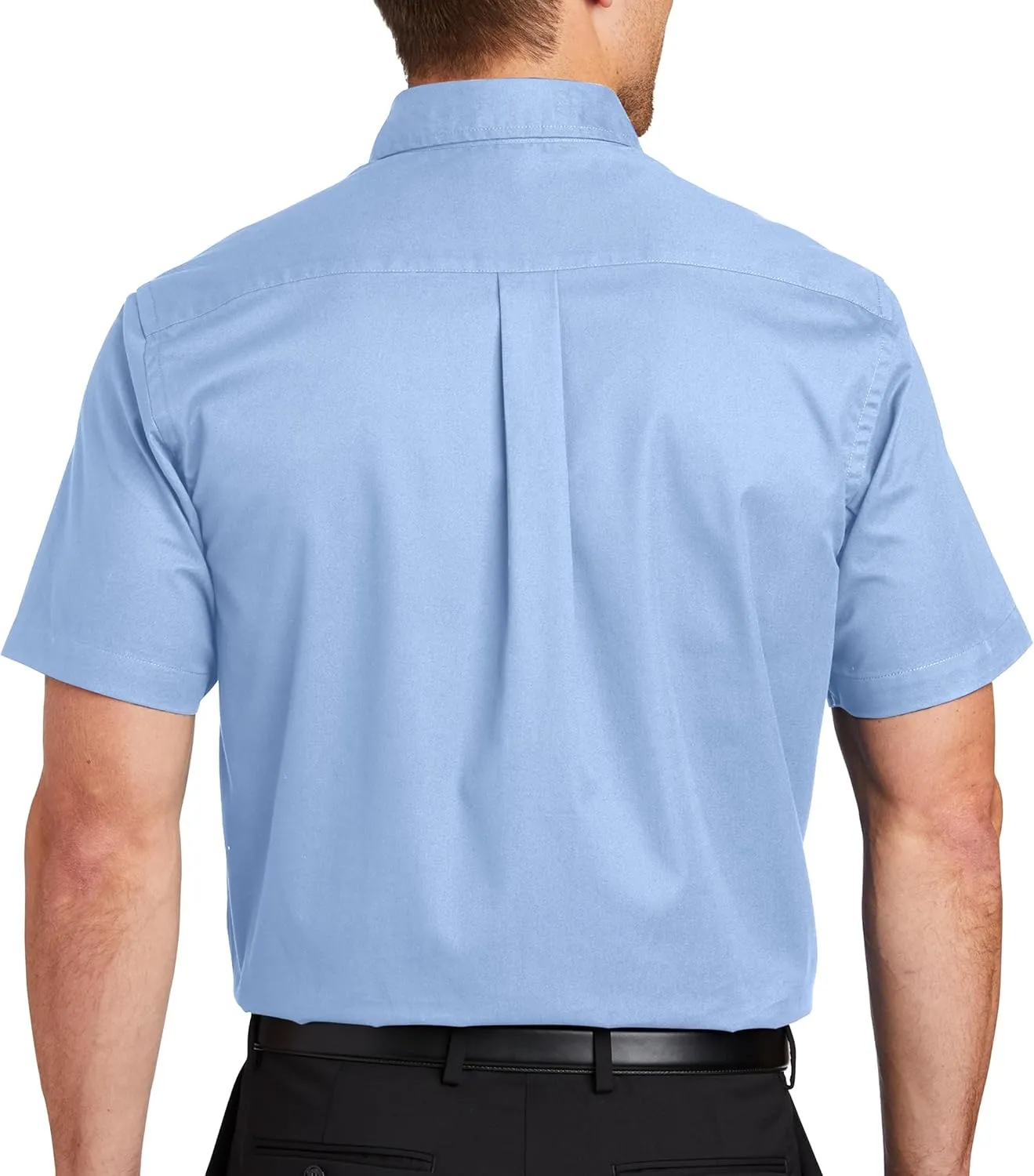 Custom Short Sleeve Embroidered Button Up Shirts for Men Add Your Text Personalized Embroidery Easy Care Shirts