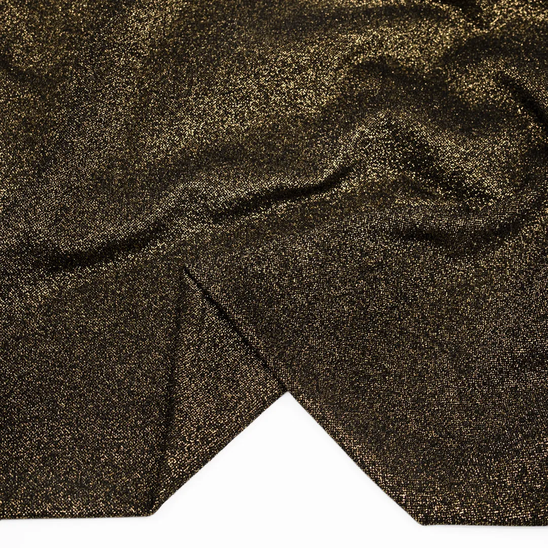 Deadstock Flickering Jersey Knit - Gold Glitz