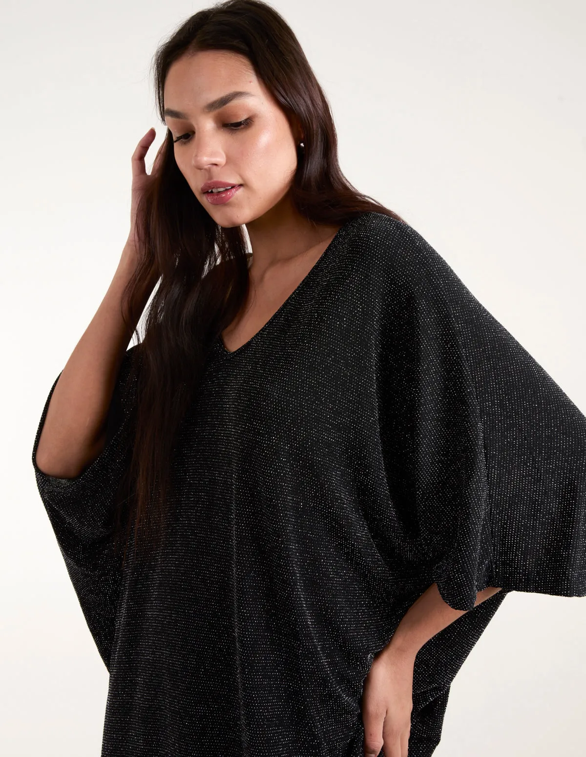 Double V Metallic Tunic
