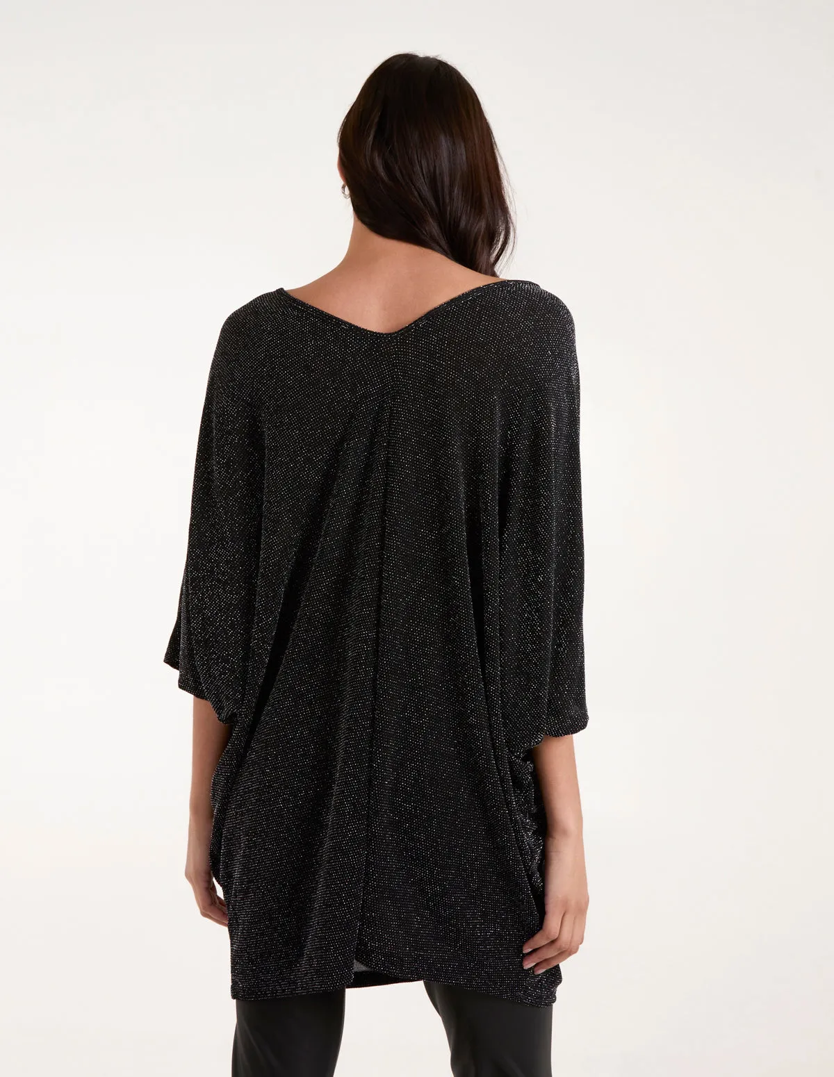 Double V Metallic Tunic