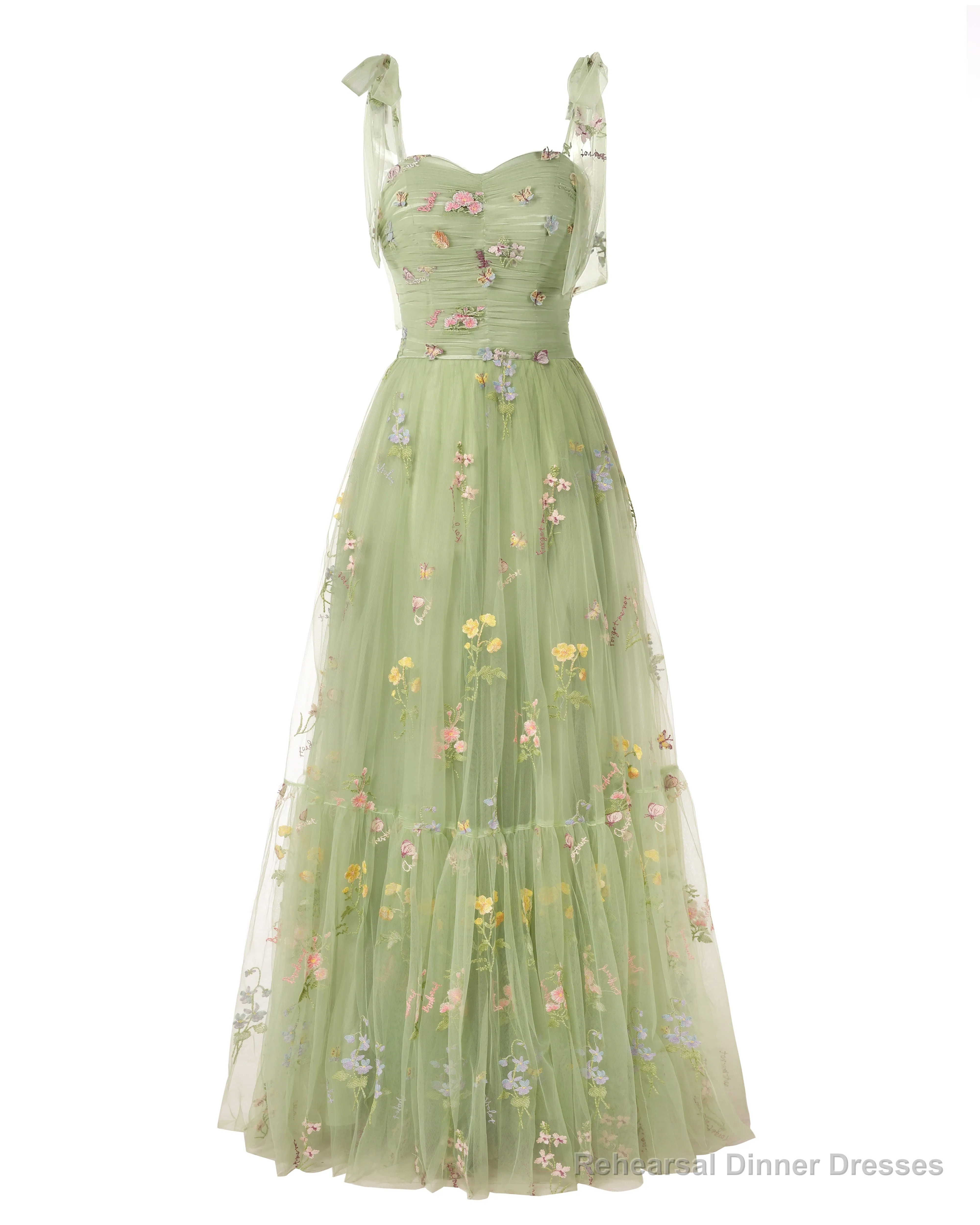 Elegant Embroidery Prom Dresses Sweetheart Spaghetti Straps A Line Party Dress Long Simple Formal Dress