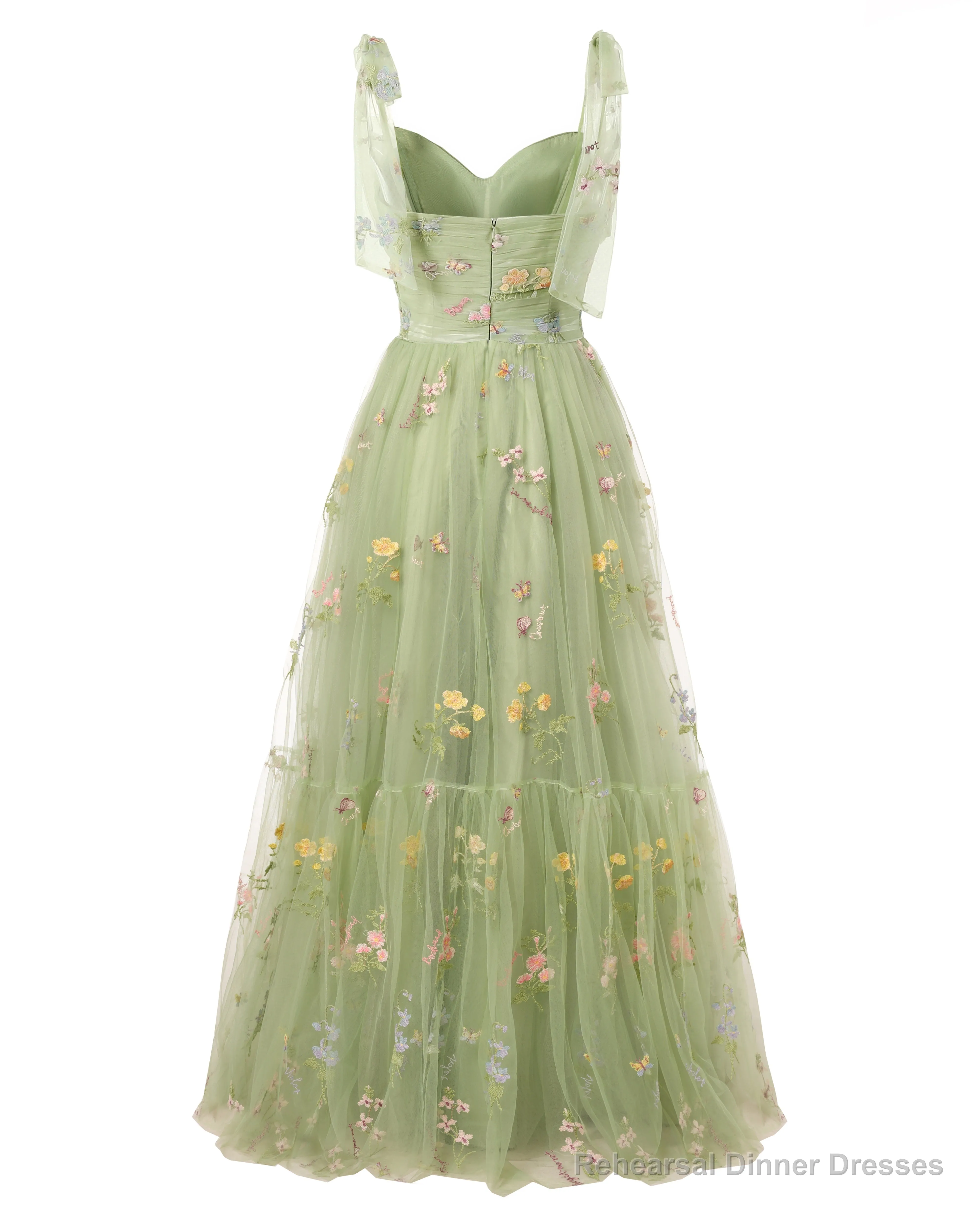 Elegant Embroidery Prom Dresses Sweetheart Spaghetti Straps A Line Party Dress Long Simple Formal Dress