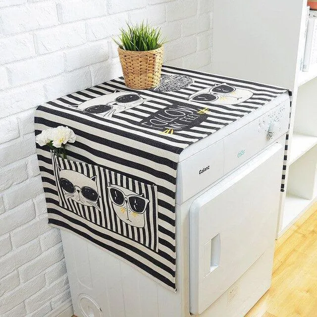 Elegant European Linen Cartoon Storage Cover for Stylish Organization
