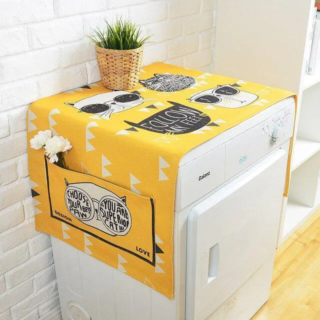 Elegant European Linen Cartoon Storage Cover for Stylish Organization