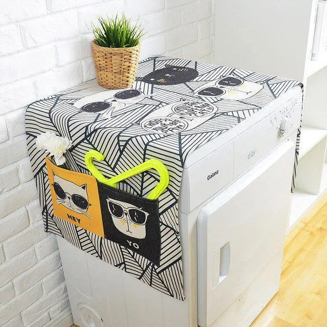 Elegant European Linen Cartoon Storage Cover for Stylish Organization