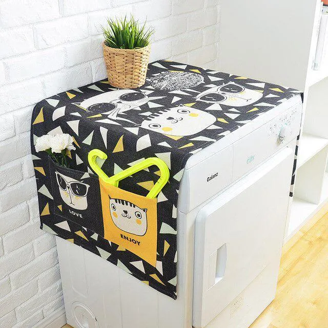 Elegant European Linen Cartoon Storage Cover for Stylish Organization