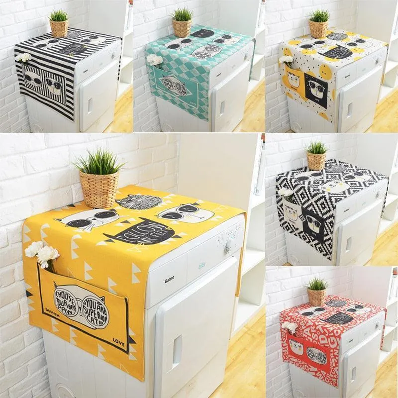 Elegant European Linen Cartoon Storage Cover for Stylish Organization
