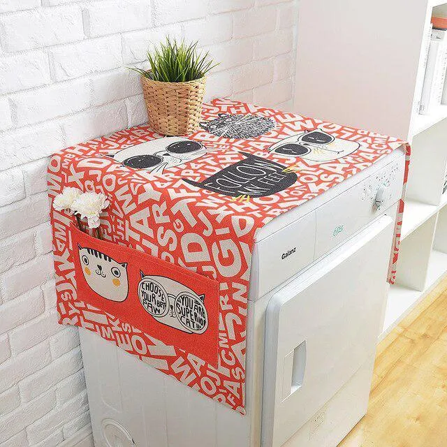 Elegant European Linen Cartoon Storage Cover for Stylish Organization