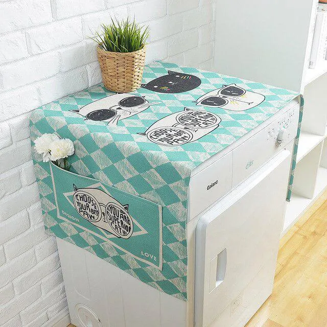 Elegant European Linen Cartoon Storage Cover for Stylish Organization