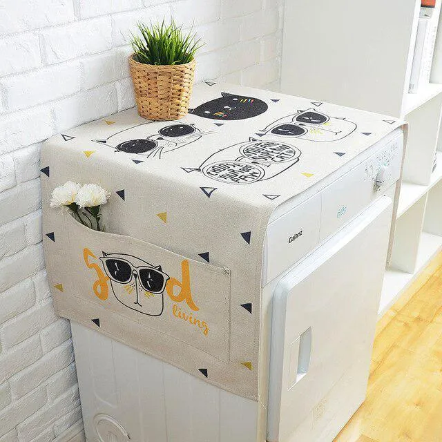 Elegant European Linen Cartoon Storage Cover for Stylish Organization
