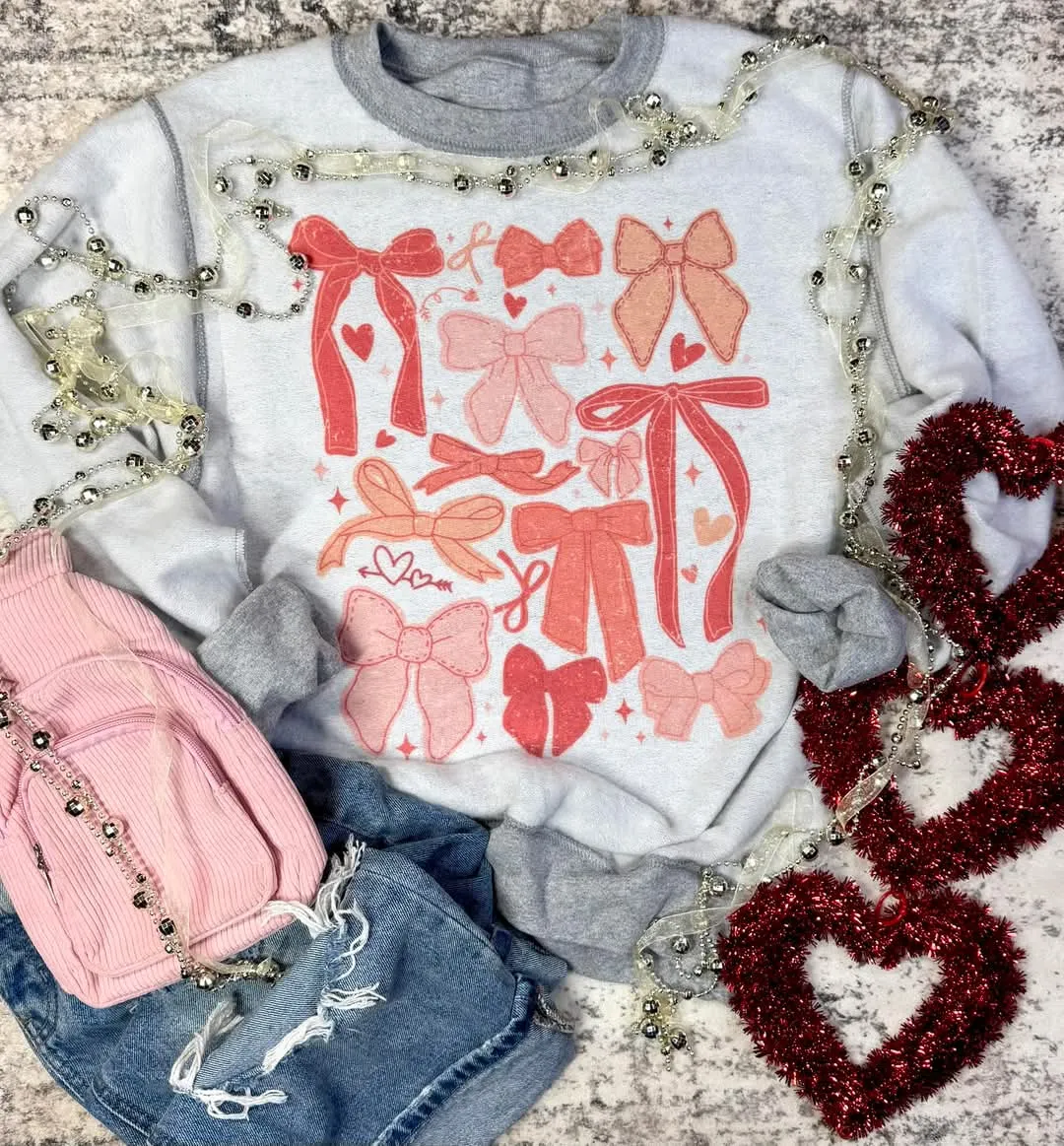 Hearts and Bows Graphic Sweatshirt
