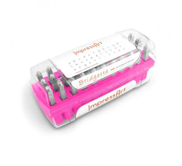 ImpressArt Metal Alphabet Letter Stamping Set,  3mm LOWERCASE BRIDGETTE Font tol0251