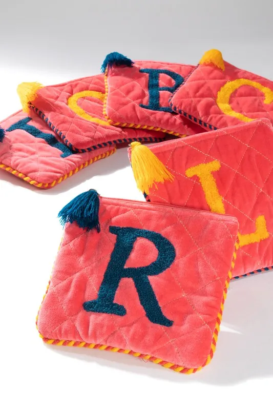 Initial Tassel Pouch
