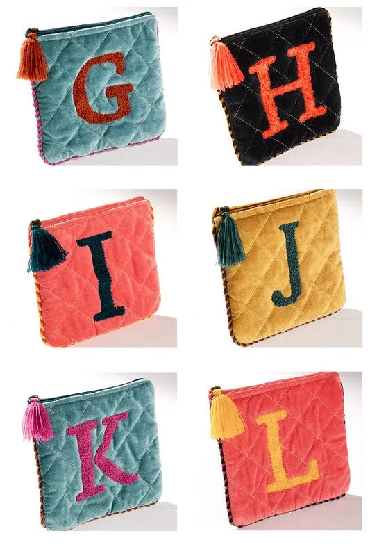 Initial Tassel Pouch