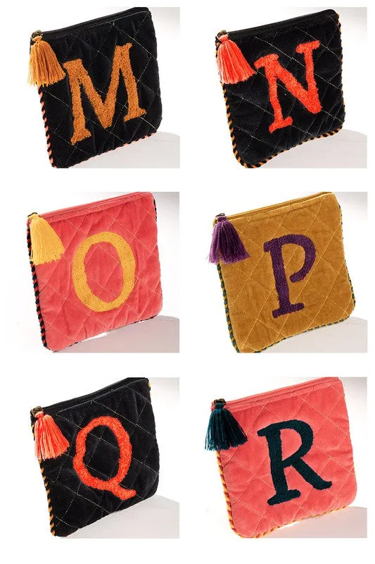 Initial Tassel Pouch