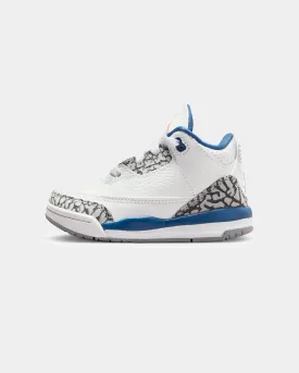 Jordan Kids' Jordan 3 Retro (TD) "Wizards" White/Metallic