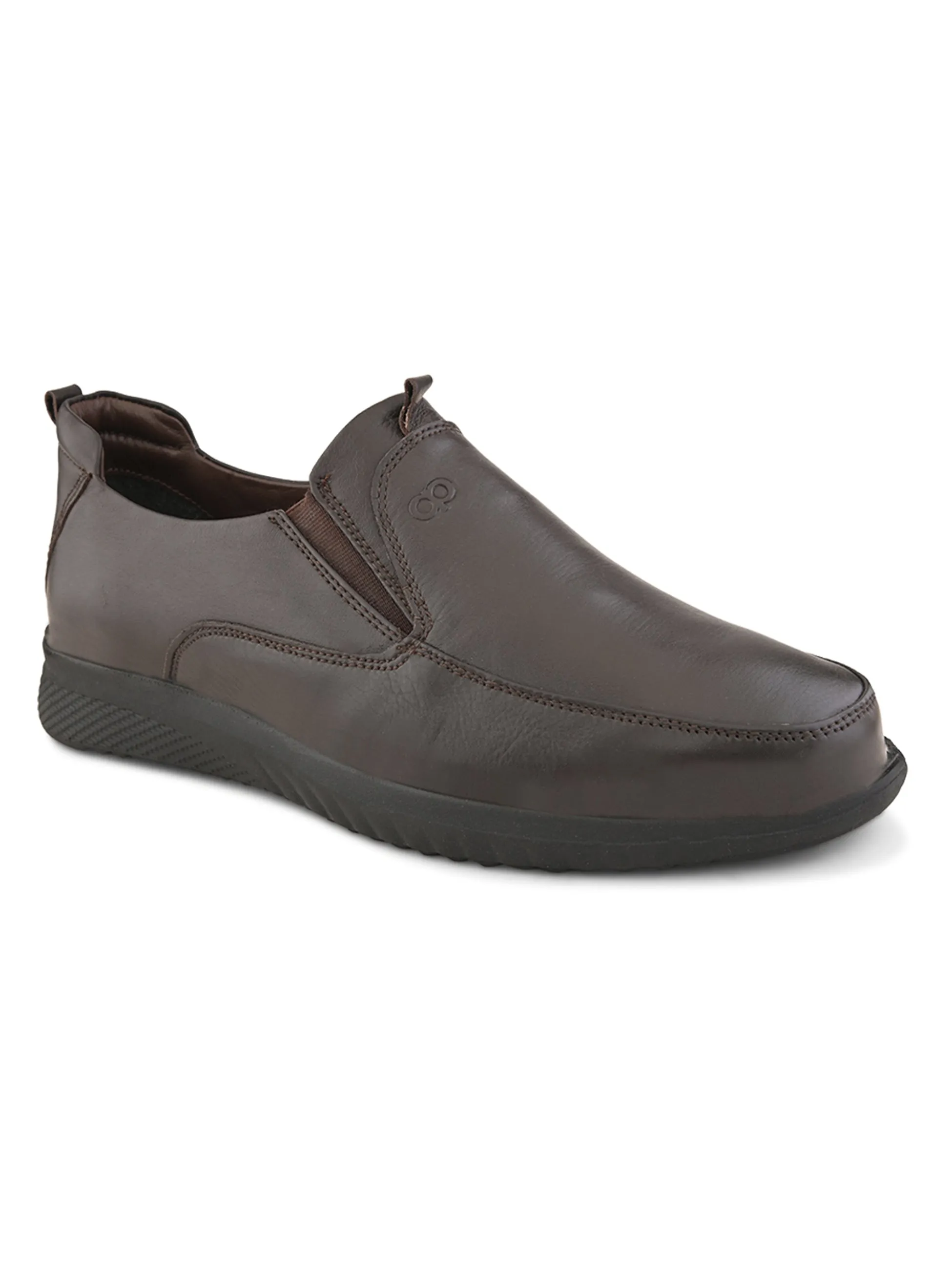 Pelle Albero Male's Brown Leather Formal Mocassion