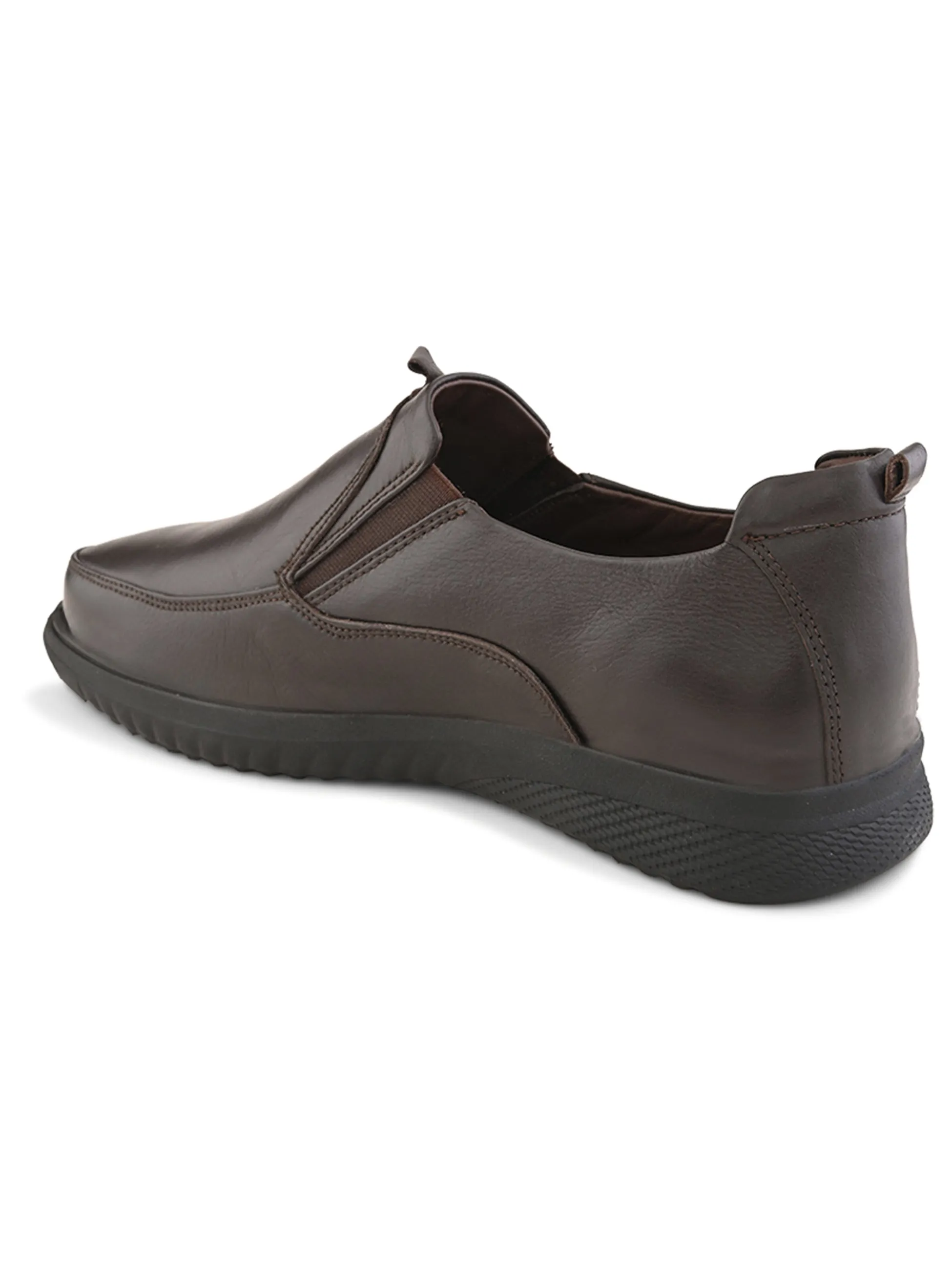 Pelle Albero Male's Brown Leather Formal Mocassion