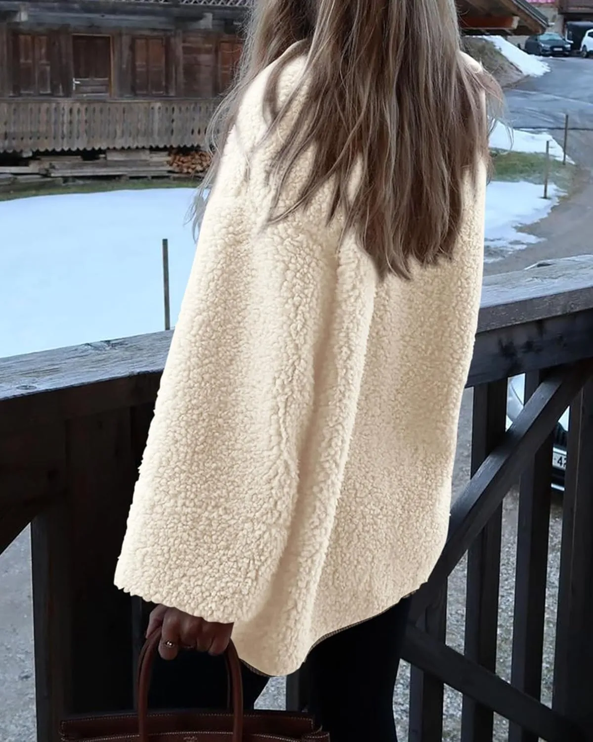 PRETTYGARDEN Women's Warm Winter Coats Casual Long Sleeve Button up Fuzzy Sherpa Fleece Jackets Outerwear