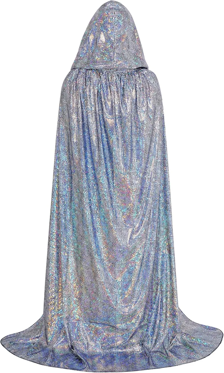 Rbenxia Shiny Hooded Cape Unisex Full Length Cloak Party Robe Cape Mardi Gras Halloween Christmas Costume for Men and Women