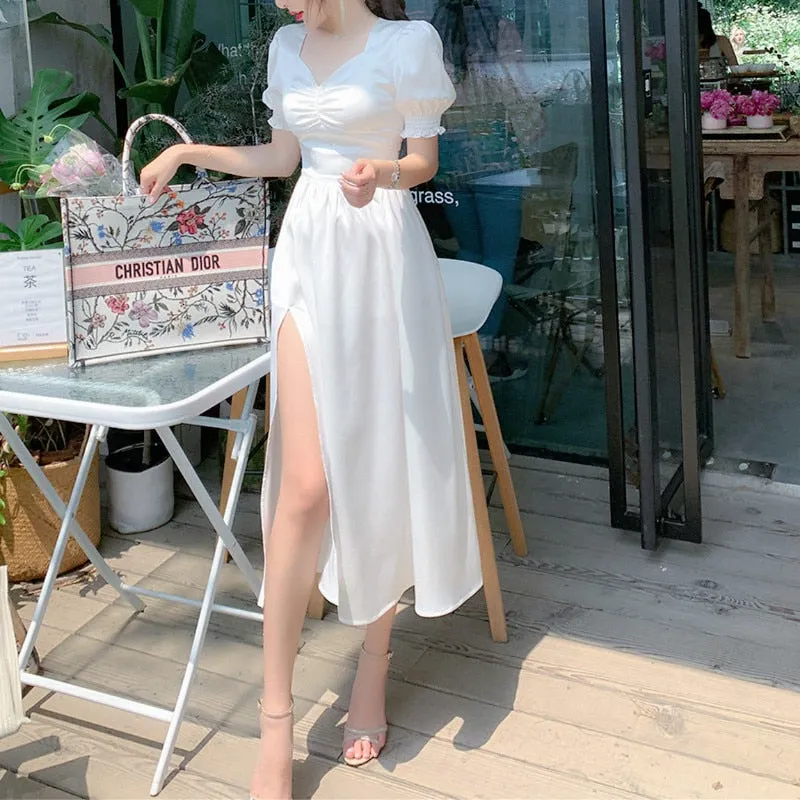 Robe coréenne satinée