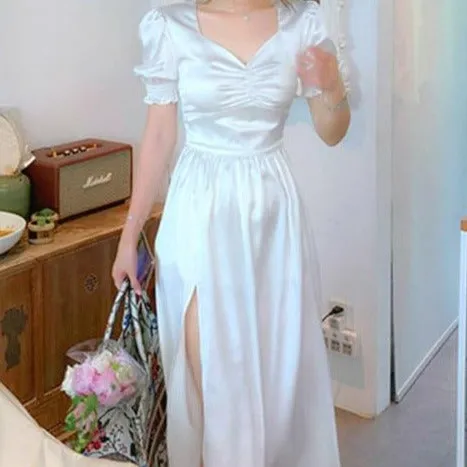 Robe coréenne satinée