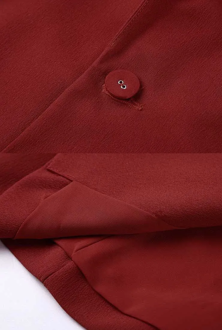 Slim-Fit Solid Blazer & Straight Pants Suits