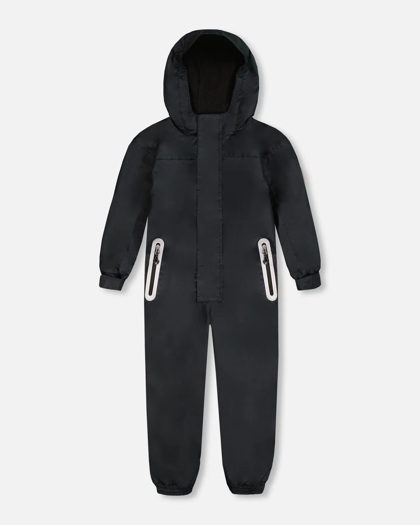 Solid Mid-Season One-Piece Outerwear Black