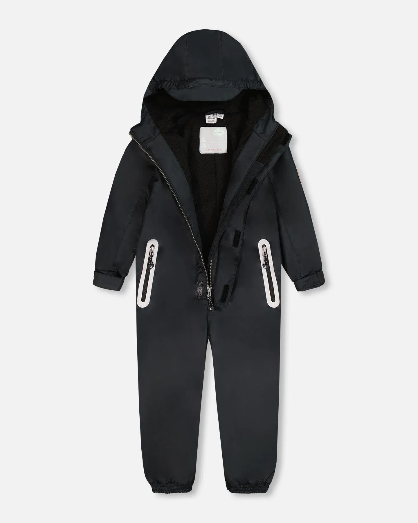 Solid Mid-Season One-Piece Outerwear Black
