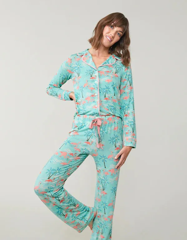Spartina 449 Pajama Top - Flamingos