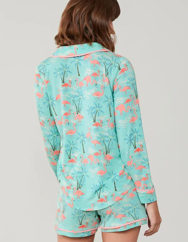 Spartina 449 Pajama Top - Flamingos
