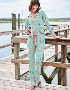 Spartina 449 Pajama Top - Flamingos