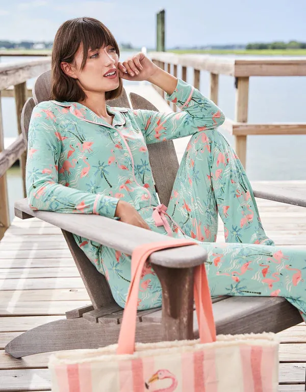 Spartina 449 Pajama Top - Flamingos