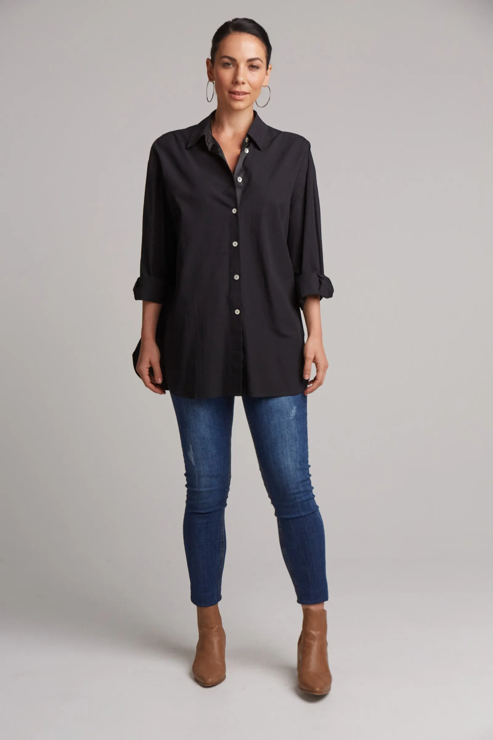 STUDIO OVERSIZED SHIRT EBONY
