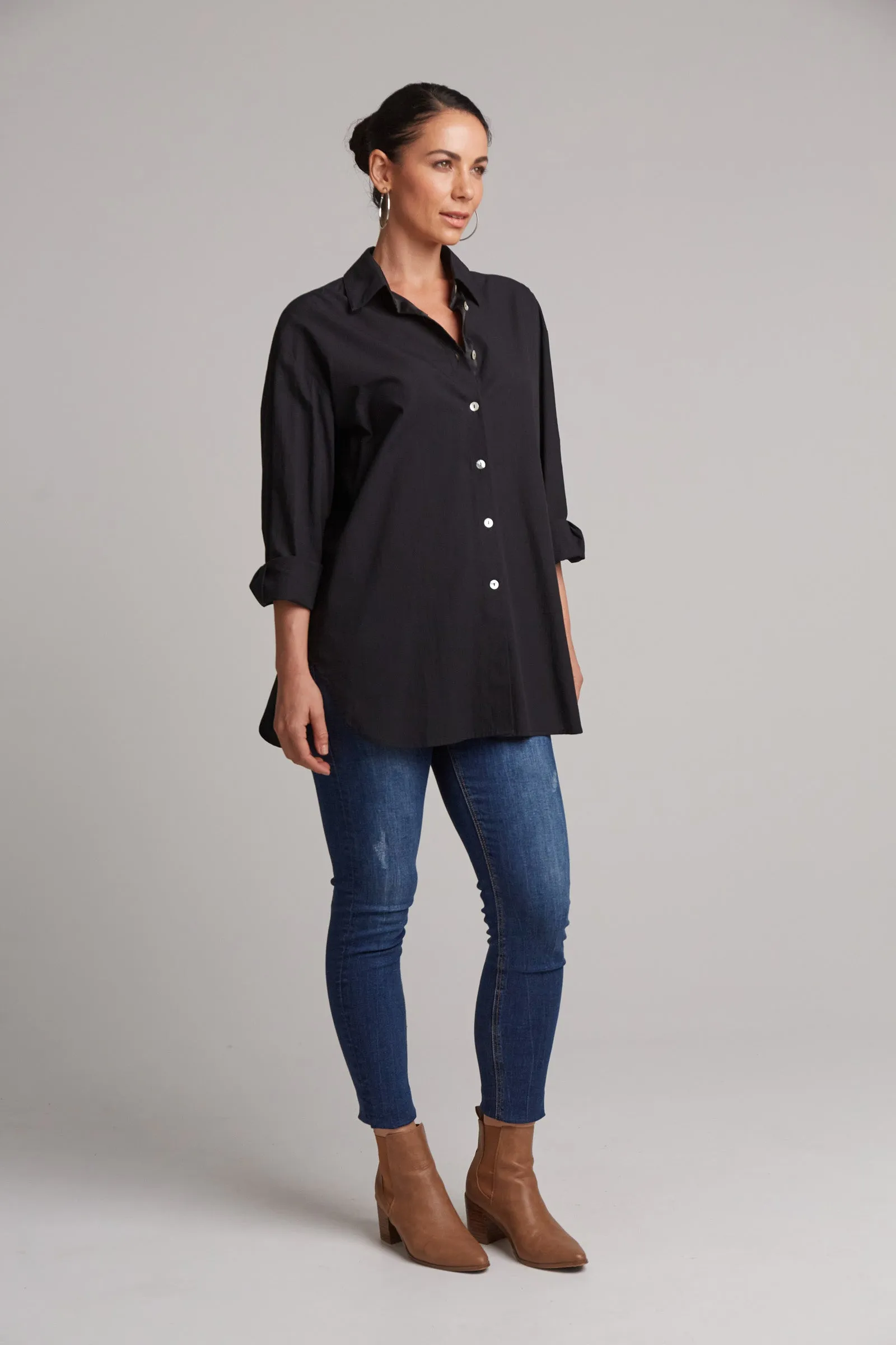 STUDIO OVERSIZED SHIRT EBONY