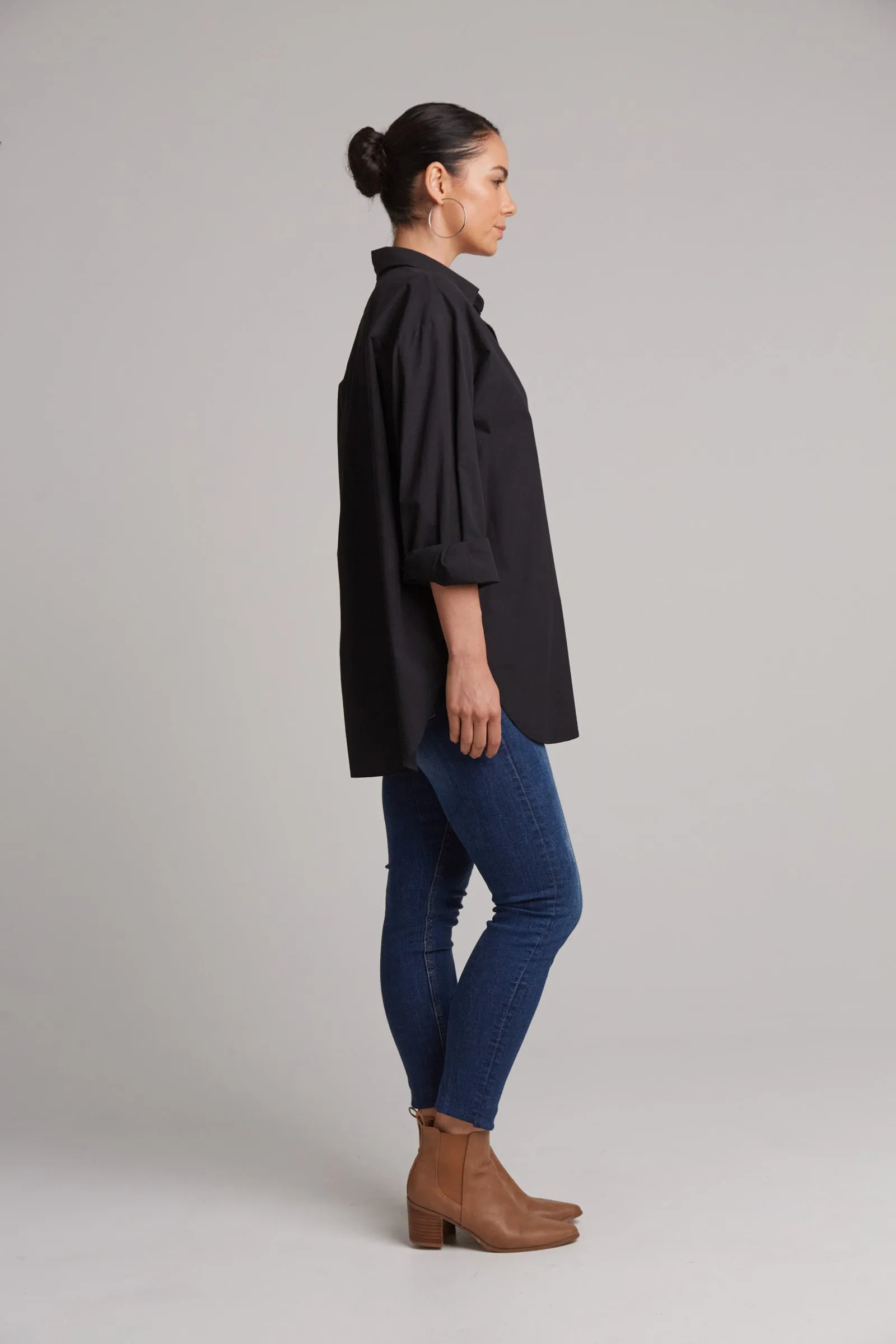 STUDIO OVERSIZED SHIRT EBONY