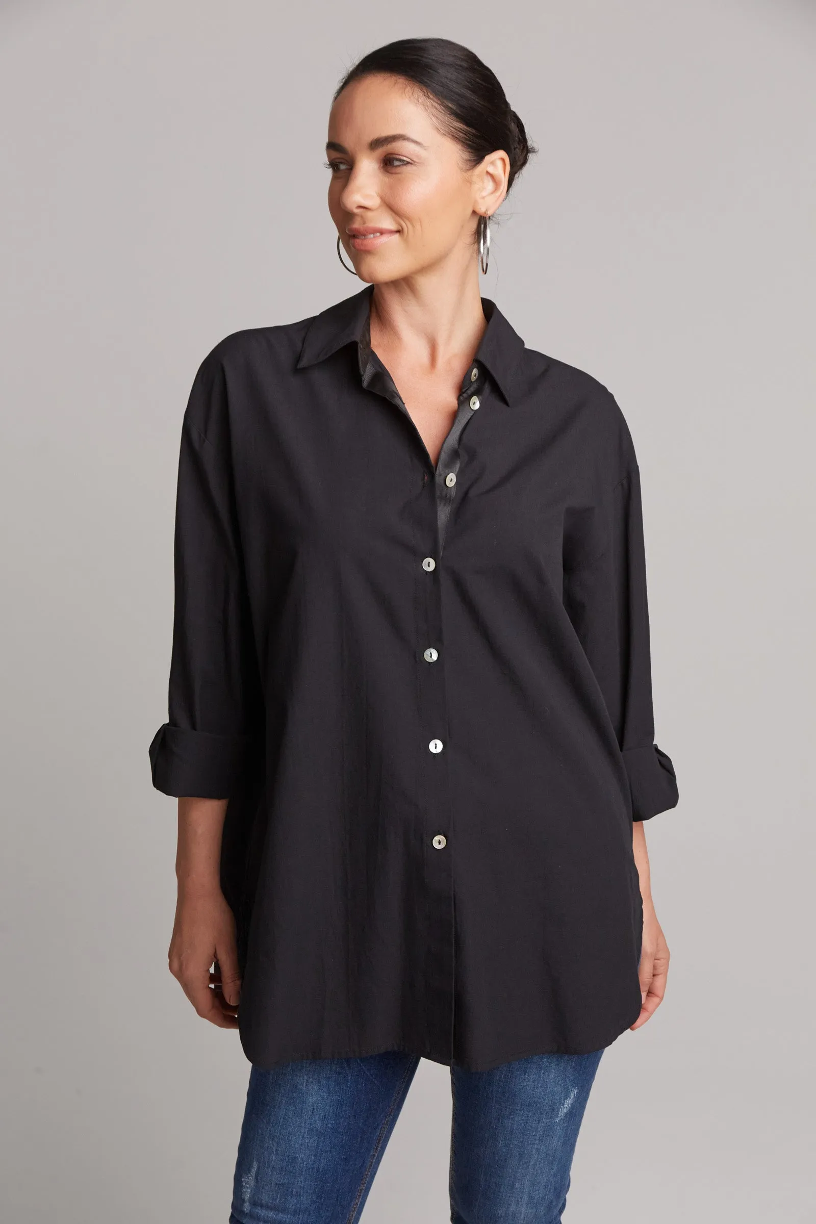 STUDIO OVERSIZED SHIRT EBONY