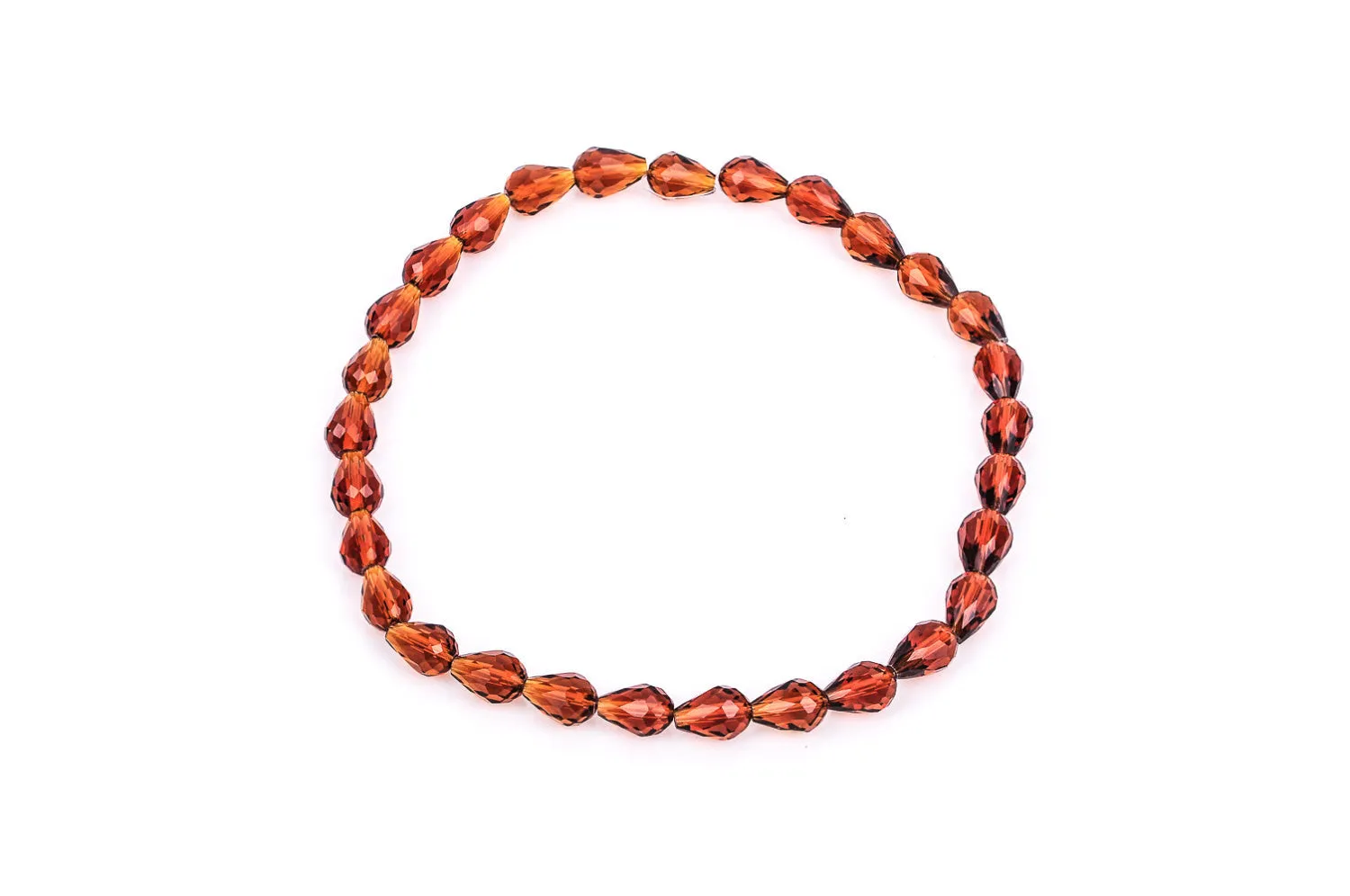 Teardrop Briolette DARK AMBER TOPAZ . full strand . 12x8mm  bgl0359